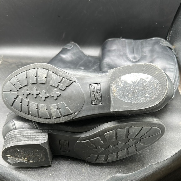 black Sam Edelman Penny Leather knee high riding boots size 8.5 wide calf - Picture 7 of 8